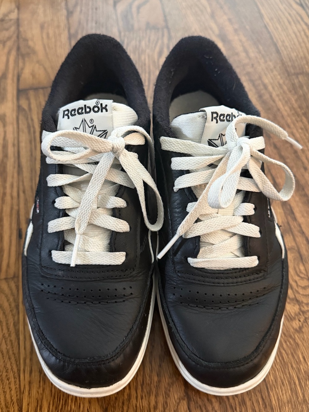 Reebok Club C 85 Black White Leather Sneakers Women’s Size 7 Casual Shoes